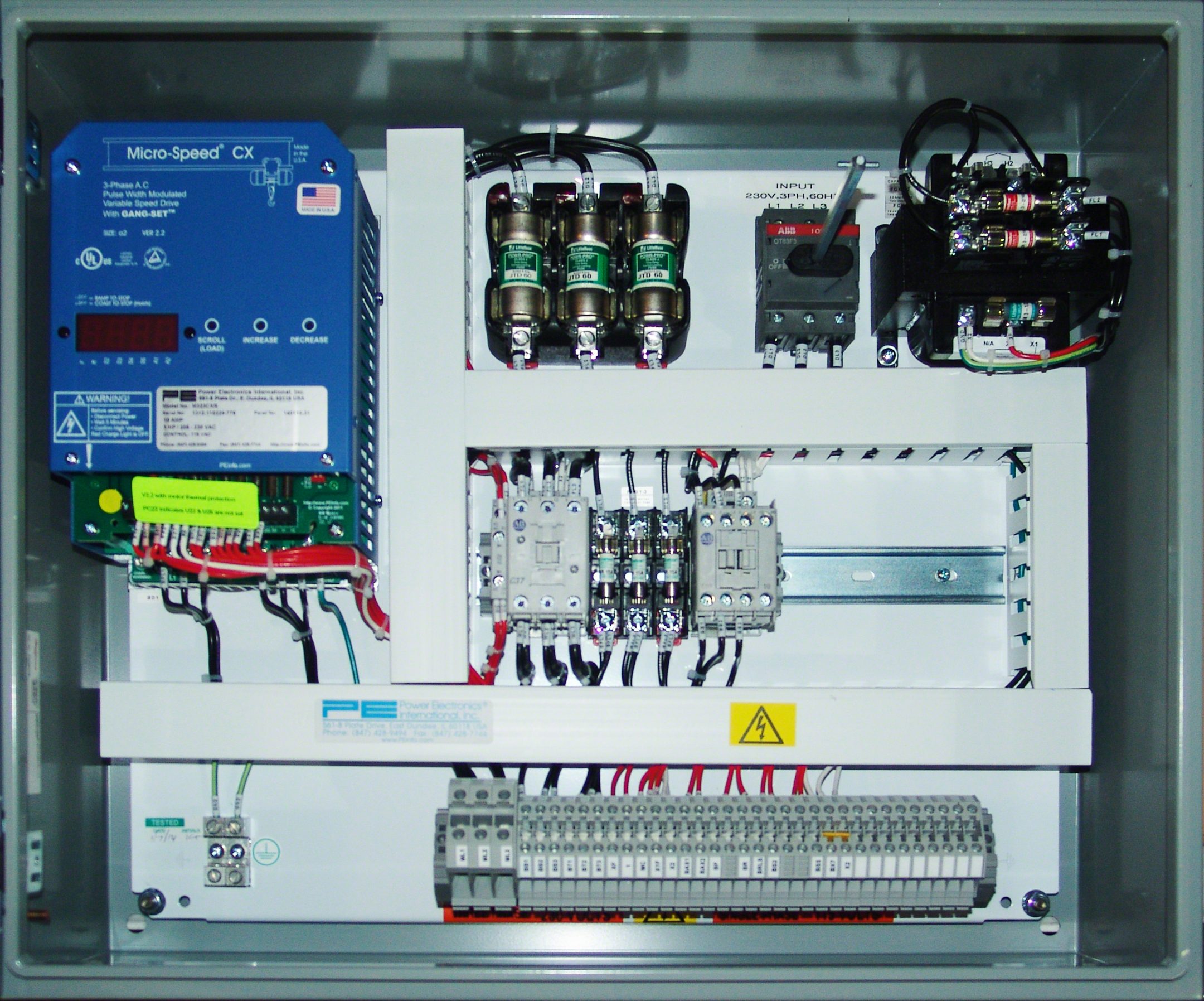 plc panel components