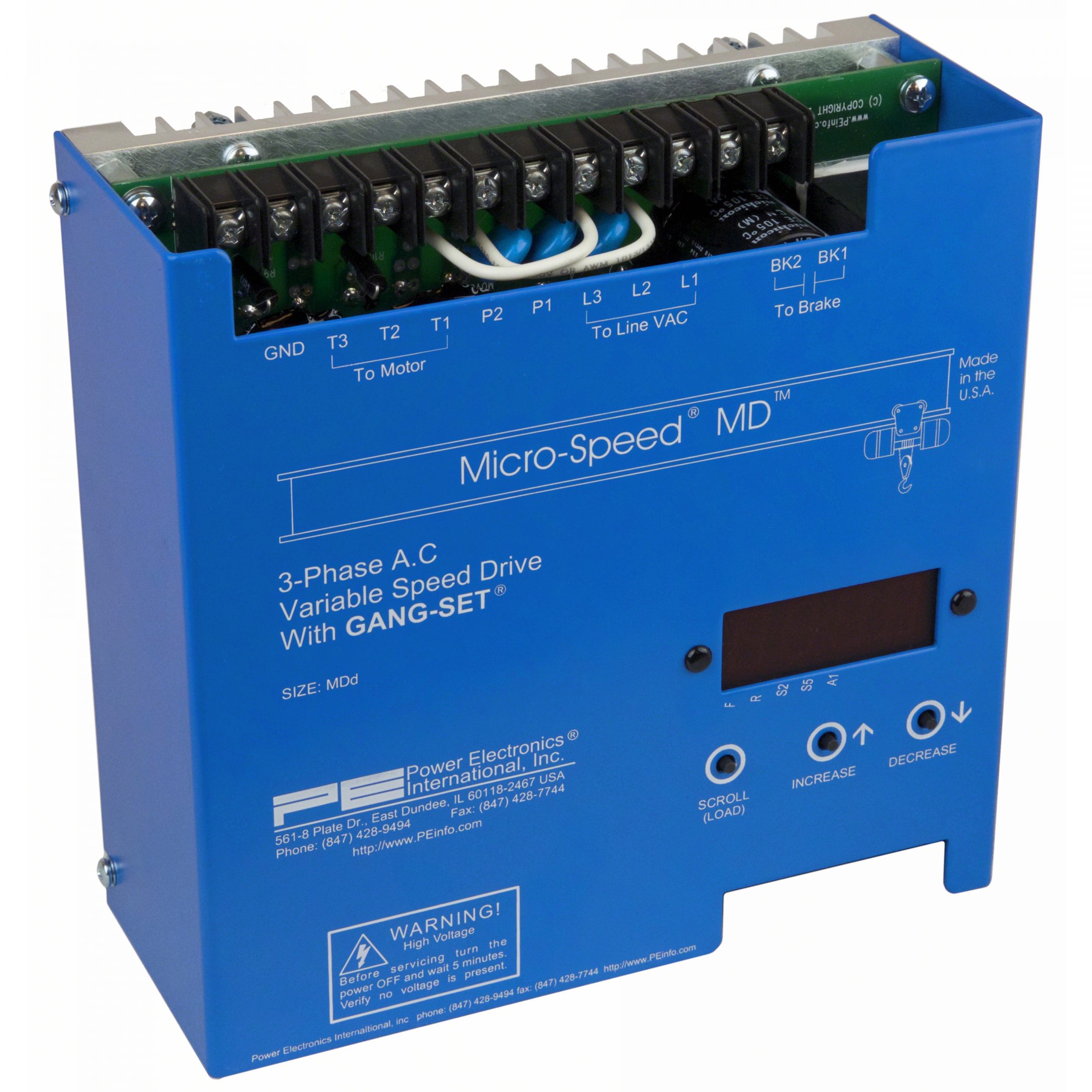 Power Electronics VFD, Micro-Speed® Smart-Move® MSM4AR: 4 Amp, 2 HP, 480V  Smart Move VFD with Internal Regeneration Resistors and Thermal Overloads :  : Industrial & Scientific